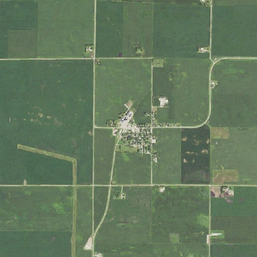 Aerial imagery of Ledyard Post Office, IA