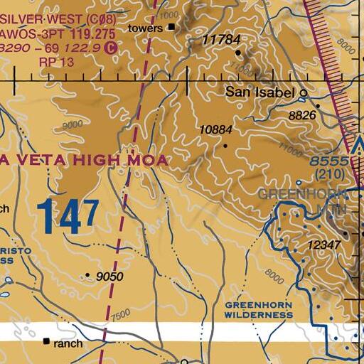 FAA VFR chart of Pole Creek, CO