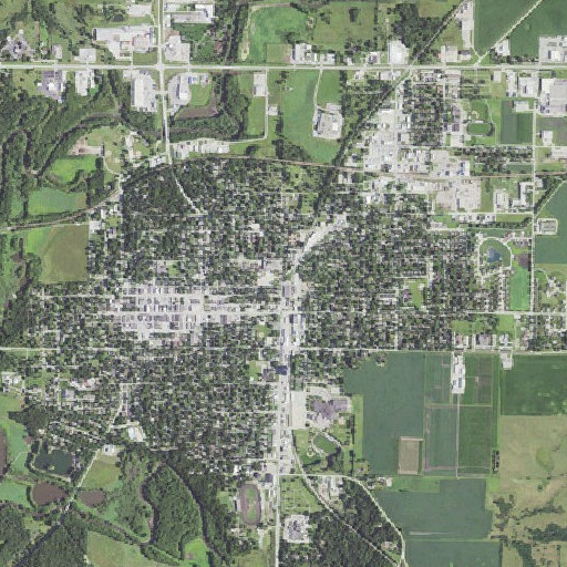 Aerial imagery of Algona Public Library, IA