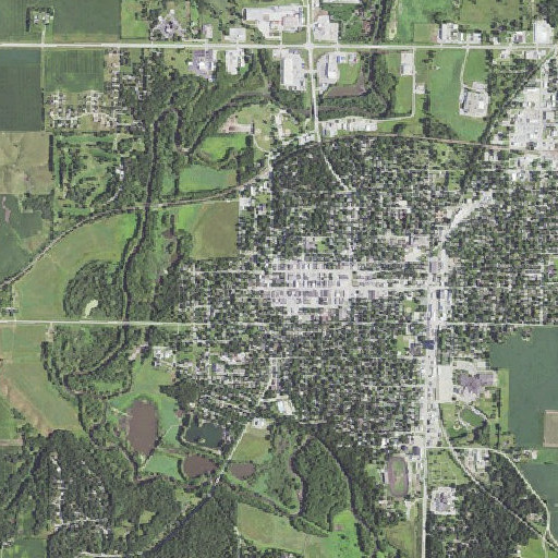 Aerial imagery of Kossuth County Courthouse, IA