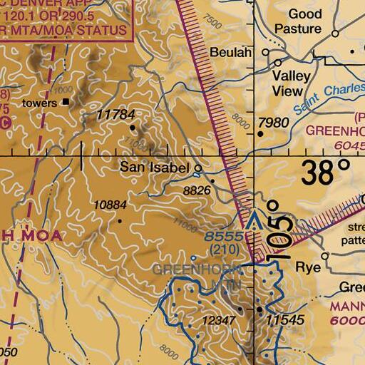 FAA VFR chart of Snowslide Creek, CO