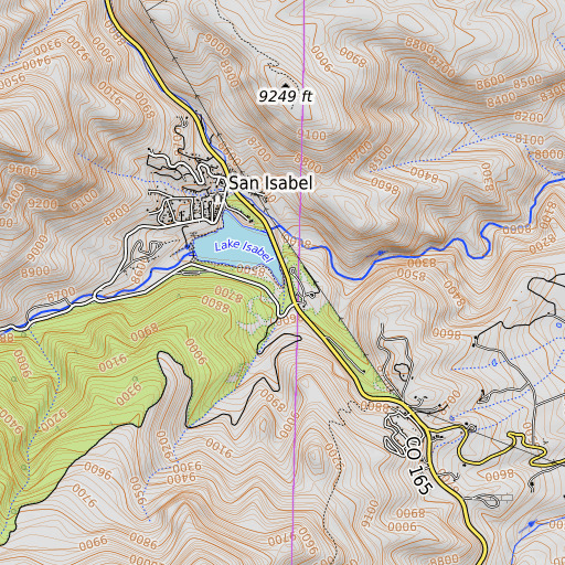 OpenTopoMap map of Cliff Creek, CO