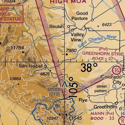 FAA VFR chart of Willis Creek, CO