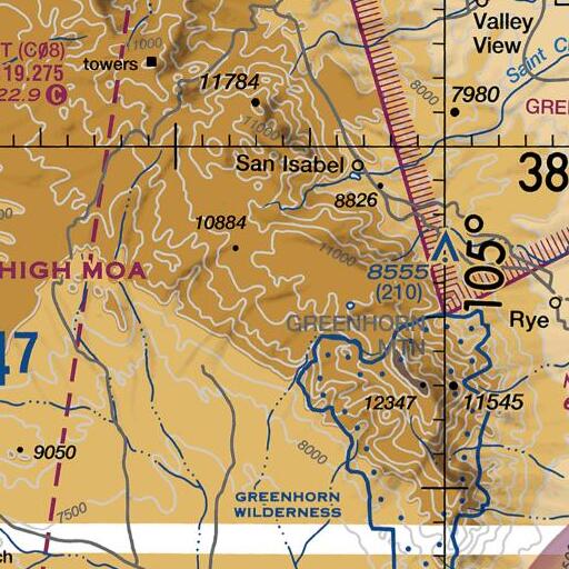 FAA VFR chart of Cisneros Trail, CO