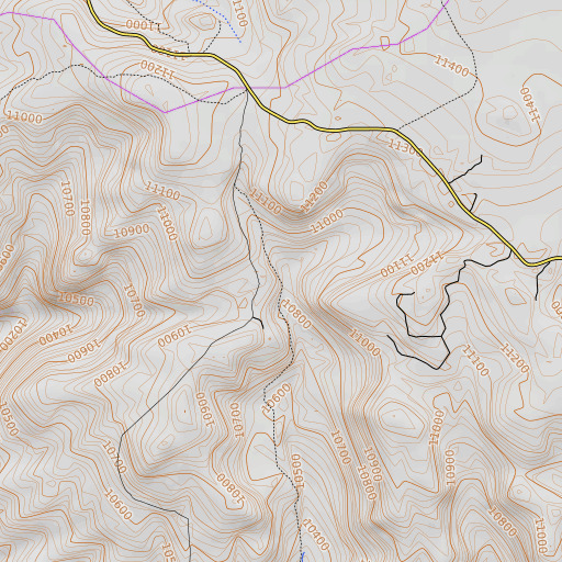 OpenTopoMap map of Cisneros Trail, CO