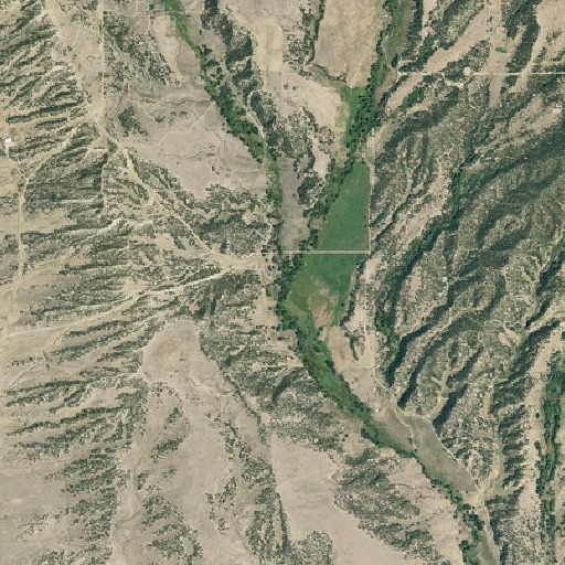 Aerial imagery of Custer Creek, CO