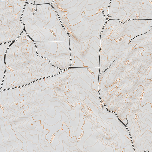 OpenTopoMap map of Custer Creek, CO