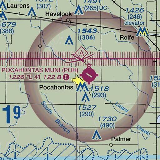 FAA VFR chart of Courthouse Square, IA