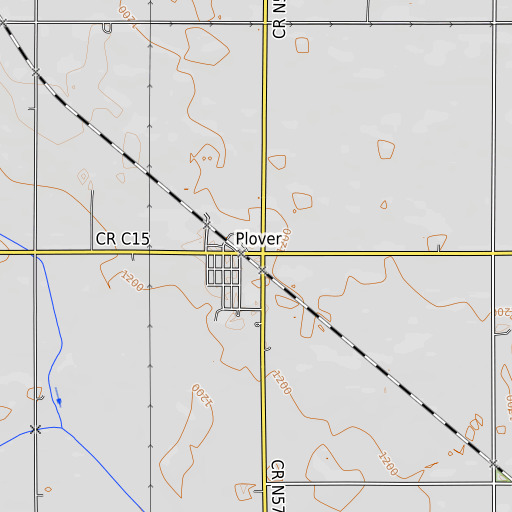OpenTopoMap map of Plover Post Office, IA