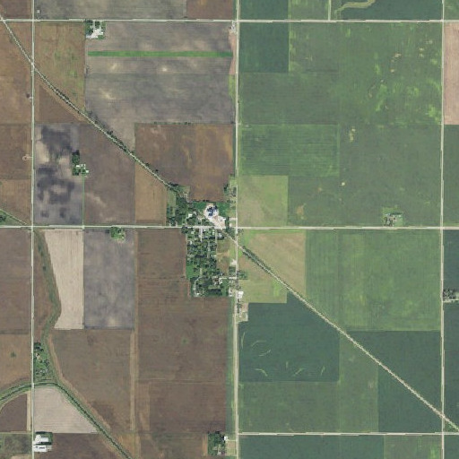 Aerial imagery of Plover Town Hall, IA