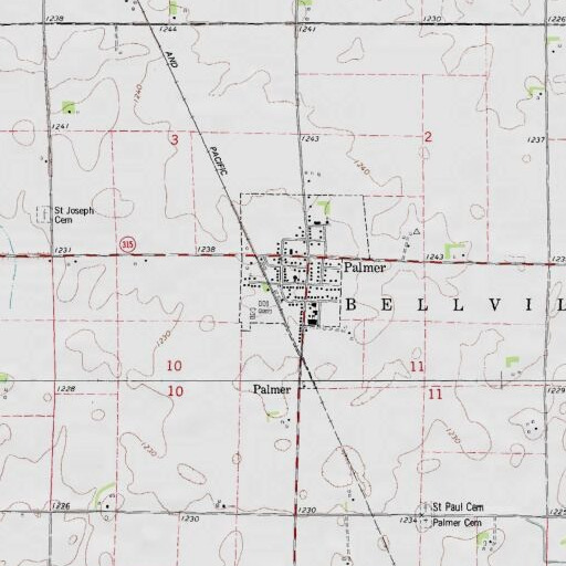 USGS 24K topo map of New Co-op Elevator, IA