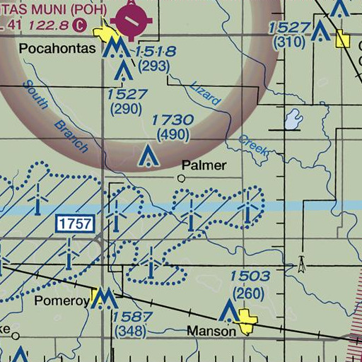 FAA VFR chart of New Co-op Elevator, IA