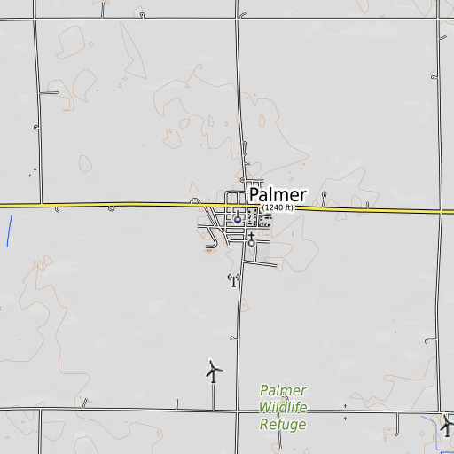 OpenTopoMap map of New Co-op Elevator, IA