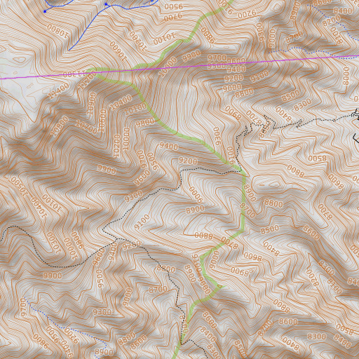 OpenTopoMap map of Bartlett Trail, CO