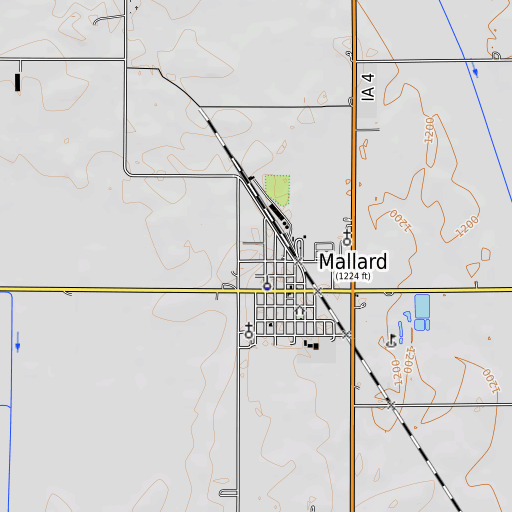 OpenTopoMap map of West Bend Elevator Company Elevator, IA
