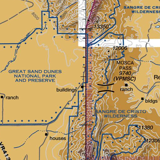 FAA VFR chart of Buck Creek, CO