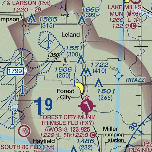 FAA VFR chart of Winnebago River Trail, IA