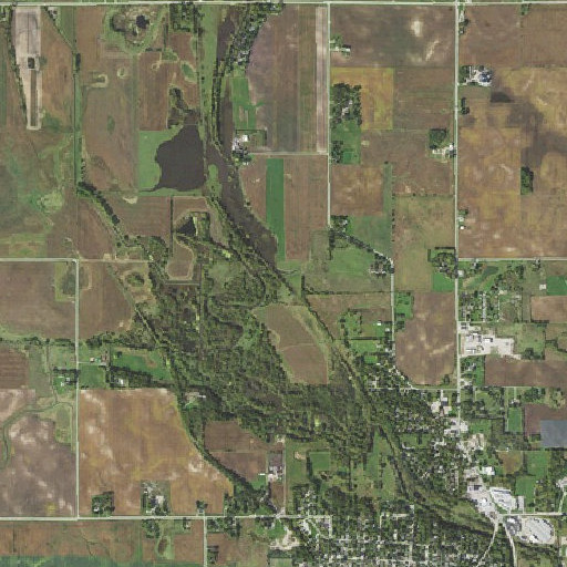 Aerial imagery of Winnebago River Trail, IA