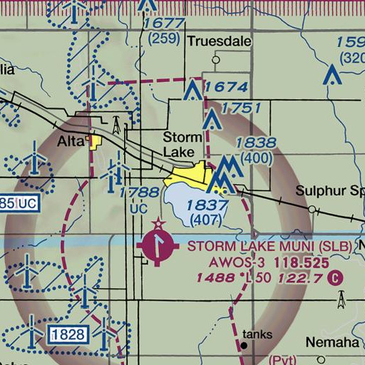 FAA VFR chart of Methodist Manor, IA