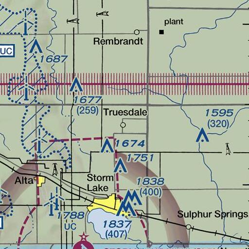 FAA VFR chart of First Cooperative Association Elevator, IA