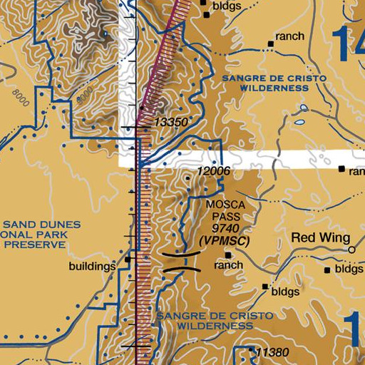 FAA VFR chart of Mount Zwischen, CO