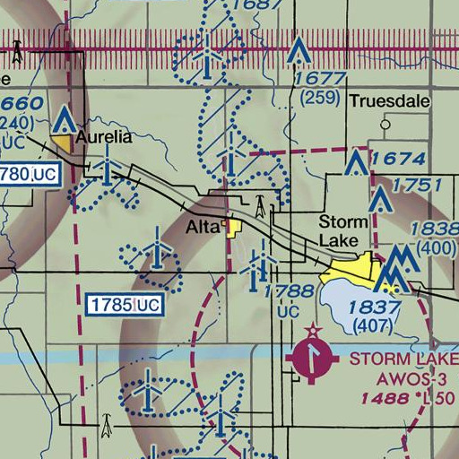 FAA VFR chart of Alta High School, IA