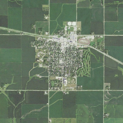 Aerial imagery of Alta High School, IA