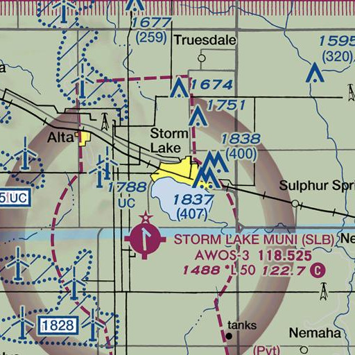 FAA VFR chart of Dixon-Eilers Hall, IA