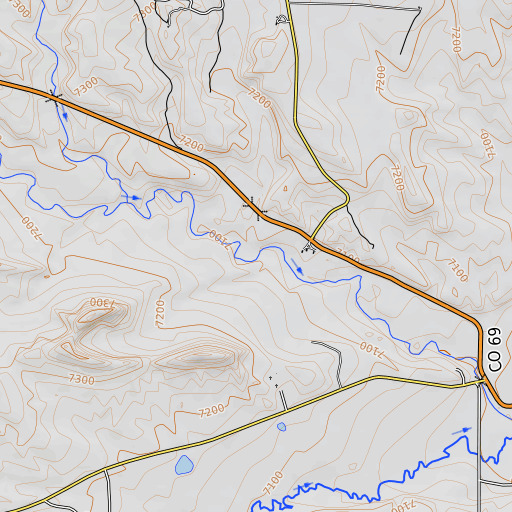 OpenTopoMap map of Sand Arroyo, CO