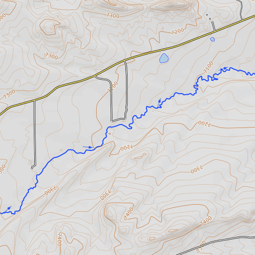 OpenTopoMap map of Pass Creek, CO