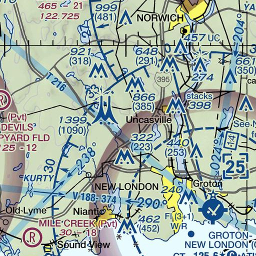 FAA VFR chart of Vauxhall Park, CT