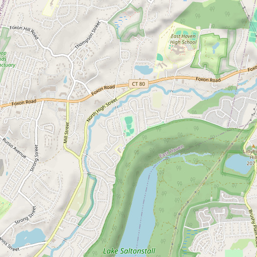 OpenStreetMap map of Kennedy Field, CT