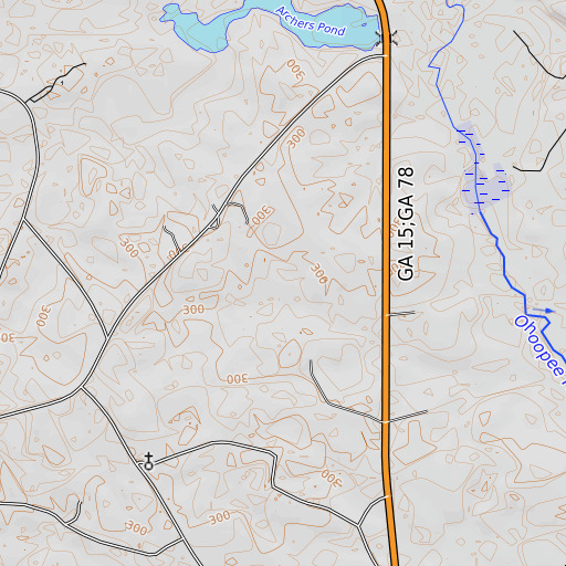 OpenTopoMap map of Adrian Division, GA