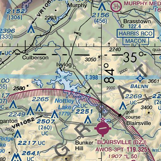 FAA VFR chart of Ivylog Division, GA