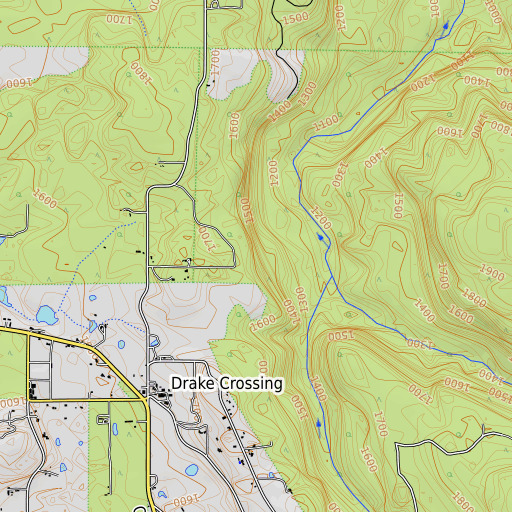 OpenTopoMap map of Silverton Division, OR