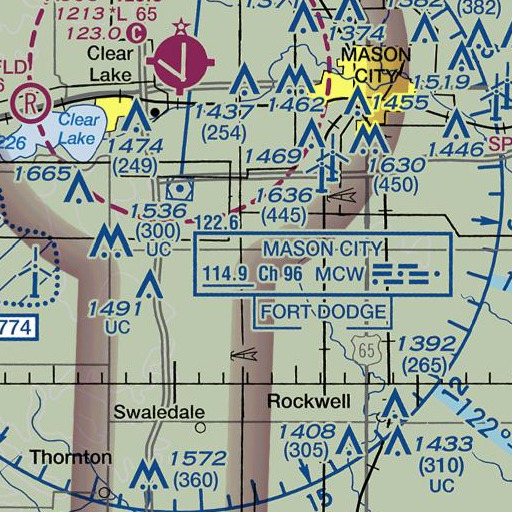 FAA VFR chart of Burchinal, IA