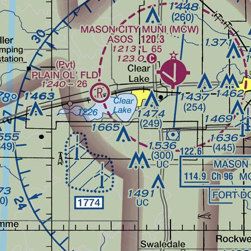FAA VFR chart of Arrowhead Golf Course, IA