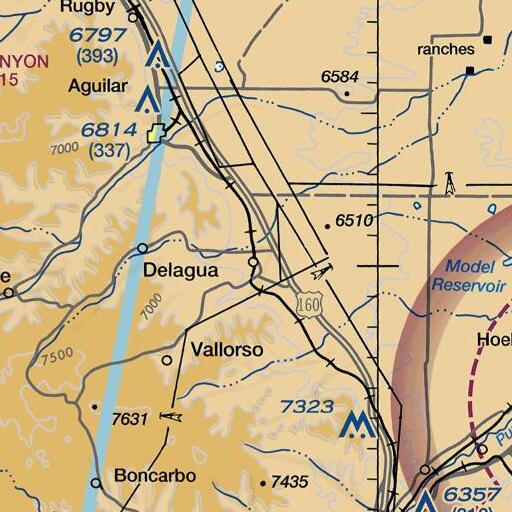 FAA VFR chart of Ludlow Memorial, CO