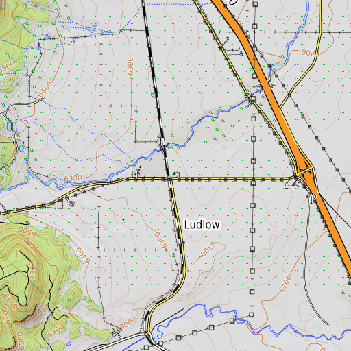 OpenTopoMap map of Ludlow Memorial, CO