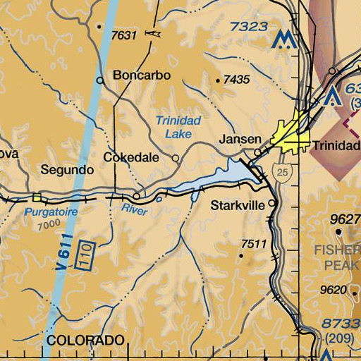 FAA VFR chart of Second Cokedale Mine, CO