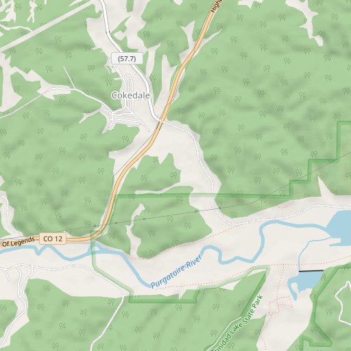 OpenStreetMap map of Second Cokedale Mine, CO