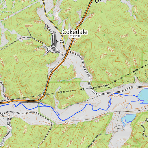 OpenTopoMap map of Second Cokedale Mine, CO