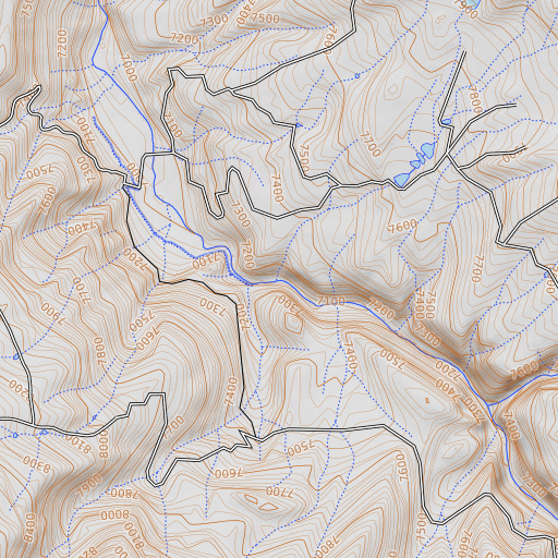 OpenTopoMap map of Spring Draw, CO