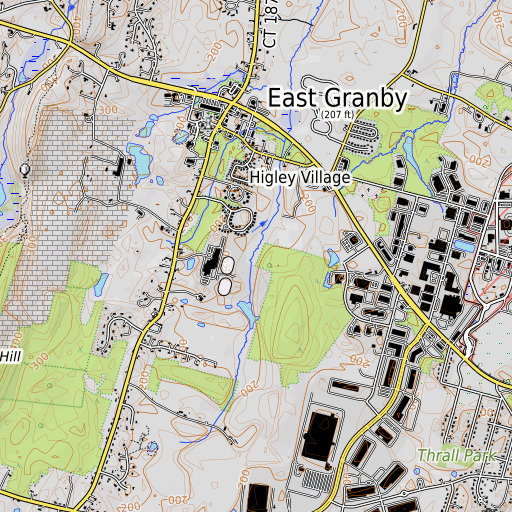 OpenTopoMap map of Halfmoon Marsh, CT