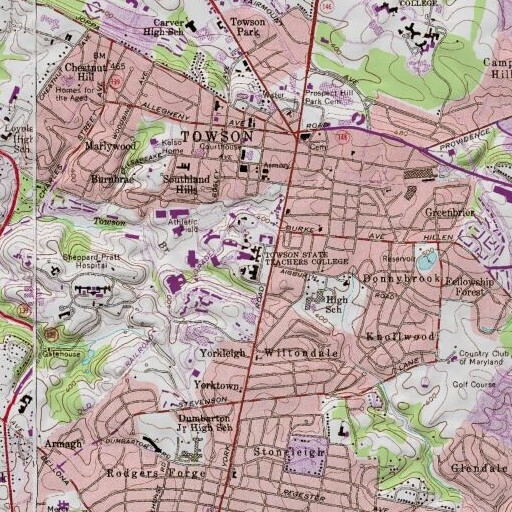 USGS 24K topo map of Richmond Hall, MD