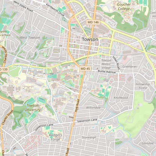 OpenStreetMap map of Richmond Hall, MD