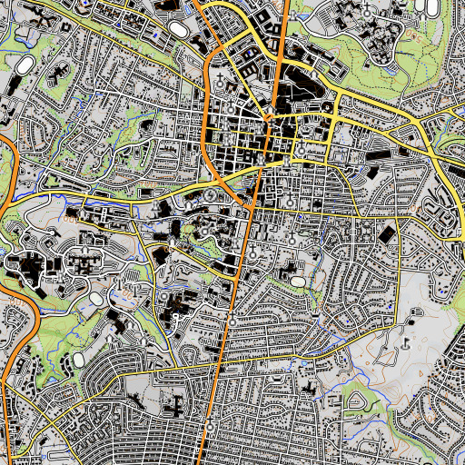 OpenTopoMap map of Richmond Hall, MD