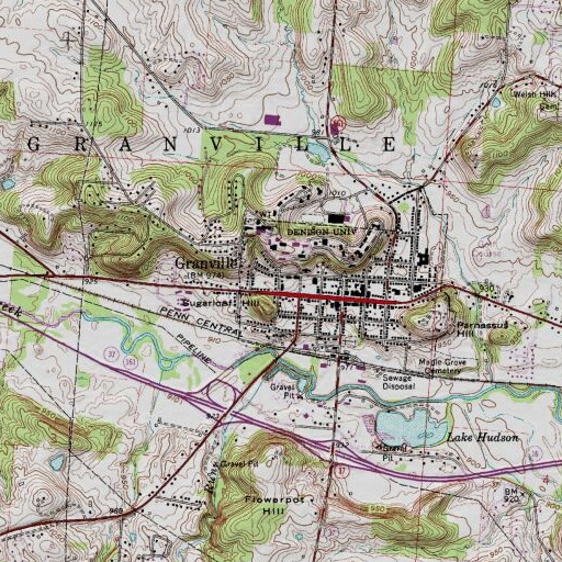 USGS 24K topo map of King Hall, OH