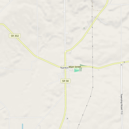 OpenStreetMap map of Nankin Post Office, OH