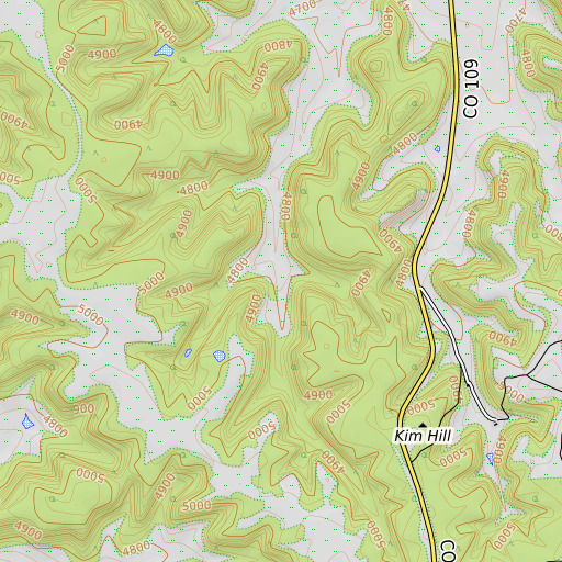 OpenTopoMap map of Brown Spring, CO